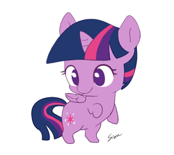 Size: 650x580 | Tagged: safe, artist:sion, character:twilight sparkle, character:twilight sparkle (alicorn), species:alicorn, species:pony, g4, chibi, cute, female, mare, simple background, solo, twiabetes, white background