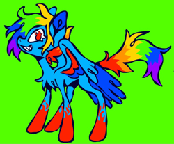 Size: 700x579 | Tagged: safe, artist:virtualcanine, character:rainbow dash, species:pegasus, species:pony, g4, female, mare, solo