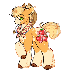 Size: 1023x1011 | Tagged: safe, artist:divorcer, character:applejack, species:earth pony, species:pony, g4, female, older, simple background, solo, white background