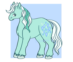 Size: 1024x878 | Tagged: safe, artist:madamblackatto, character:ice crystal, species:earth pony, species:pony, g1, big brother ponies, ice crystal, male, solo
