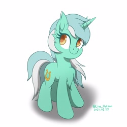 Size: 1600x1600 | Tagged: safe, artist:livehotsun, character:lyra heartstrings, species:pony, species:unicorn, g4, chest fluff, simple background, solo, white background