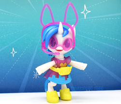 Size: 1200x1031 | Tagged: safe, photographer:conphettey, character:dj pon-3, character:vinyl scratch, species:anthro, species:pony, species:unguligrade anthro, species:unicorn, g4.5, female, irl, photo, smashin' fashion, solo, toy