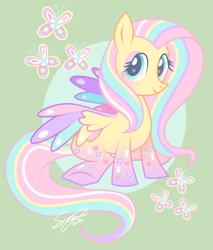 Size: 1039x1217 | Tagged: safe, artist:conphettey, character:fluttershy, species:pegasus, species:pony, g4, alternate hairstyle, cute, easter, female, i can't believe it's not hasbro studios, solo