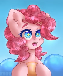 Size: 2000x2400 | Tagged: safe, artist:etoz16, character:pinkie pie, species:earth pony, species:pony, g4, balloon, bust, solo
