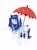 Size: 1600x2134 | Tagged: safe, artist:stormingdayz, oc, oc:azure, species:pegasus, species:pony, g4, female, rain, simple background, solo, umbrella, white background