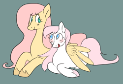 Size: 670x461 | Tagged: safe, artist:greenarsonist, character:fluttershy, character:nurse redheart, species:earth pony, species:pegasus, species:pony, fanfic:in quiet moments, ship:flutterheart, g4, blushing, female, hooves, hug, lesbian, looking at each other, open mouth, shipping, simple background, smiling, unshorn fetlocks, winghug, wings