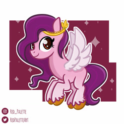 Size: 1280x1280 | Tagged: safe, artist:redpalette, character:pipp petals, species:pegasus, species:pony, g5, blank flank, circlet, flying, pipp wings, simple background, solo, spread wings, unshorn fetlocks, wings