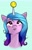 Size: 1450x2232 | Tagged: safe, artist:pozya6, character:izzy moonbow, species:pony, species:unicorn, g5, bust, childproof horn, gradient hair, horn pattern, izzybetes, looking up, scene interpretation, simple background, solo, tennis ball