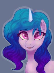 Size: 1080x1440 | Tagged: safe, artist:shaslan, character:izzy moonbow, species:pony, species:unicorn, g5, bust, gradient hair, solo