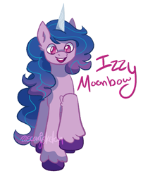 Size: 621x738 | Tagged: safe, artist:scarfsketch, character:izzy moonbow, species:pony, species:unicorn, g5, gradient hair, solo, unshorn fetlocks