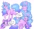 Size: 2048x1706 | Tagged: safe, artist:yesterdeer, character:izzy moonbow, character:twilight sparkle, character:twilight sparkle (unicorn), species:pony, species:unicorn, g4, g5, dialogue, generation leap, gradient hair, speech bubble, text