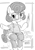 Size: 1700x2400 | Tagged: safe, artist:k-nattoh, character:posey shy, species:pegasus, species:pony, g4, black and white, blushing, cute, manga style, monochrome, nurse outfit