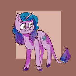 Size: 2000x2000 | Tagged: safe, artist:cr0_1__, character:izzy moonbow, species:classical unicorn, g5, bracelet, gradient hair, solo, unshorn fetlocks