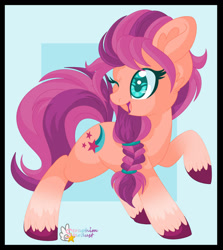 Size: 1024x1146 | Tagged: safe, artist:seraphimstardust, character:sunny starscout, species:earth pony, species:pony, g5, cute, female, solo, sunnybetes