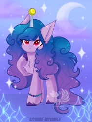 Size: 750x1000 | Tagged: safe, artist:tresmariasarts, character:izzy moonbow, species:pony, species:unicorn, g5, bracelet, chest fluff, childproof horn, gradient hair, raised hoof, solo, sparkles, tennis ball