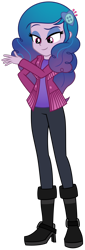 Size: 1024x3016 | Tagged: safe, artist:emeraldblast63, character:izzy moonbow, species:eqg human, g5, boots, clothing, gradient hair, hairpin, jacket, jeans, simple background, solo, transparent background