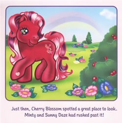 Size: 400x402 | Tagged: safe, official, character:cherry blossom (g3), species:earth pony, species:pony, g3, female, official art, solo