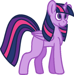 Size: 400x407 | Tagged: safe, artist:prince-celestia, character:twilight sparkle, character:twilight sparkle (alicorn), species:alicorn, species:pony, g4, female, mare, missing cutie mark, simple background, solo, white background