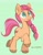 Size: 1901x2435 | Tagged: safe, artist:noupu, character:sunny starscout, species:earth pony, species:pony, g5, braid, colored eyebrows, colored hooves, colored pupils, cute, cutie mark, eyebrows, female, green background, hooves, mare, raised hoof, signature, simple background, solo, sunnybetes, unshorn fetlocks