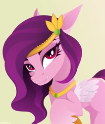Size: 2320x2736 | Tagged: safe, artist:andaluce, character:pipp petals, species:pegasus, species:pony, g5, blank flank, bust, circlet, pipp wings, solo, unshorn fetlocks