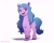Size: 2500x2000 | Tagged: safe, artist:elstiv, artist:vesmirart, character:izzy moonbow, species:pony, species:unicorn, g5, bracelet, cute, cutie mark, female, gradient hair, high res, izzybetes, jewelry, mare, open mouth, raised hoof, simple background, solo, unshorn fetlocks, white background