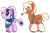 Size: 718x475 | Tagged: safe, artist:selenaede, artist:teafrown, base used, character:applejack, character:twilight sparkle, species:earth pony, species:pony, g4, duo, earth pony twilight, female, race swap, redesign