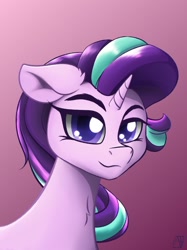 Size: 962x1283 | Tagged: safe, artist:naen, character:starlight glimmer, species:pony, species:unicorn, g4, bust, chest fluff, ear fluff, solo