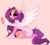 Size: 3680x3291 | Tagged: safe, artist:1fresita, artist:krissstudios, character:pipp petals, species:pegasus, species:pony, g5, adorapipp, chest fluff, circlet, coat markings, cute, eye clipping through hair, eyebrows, eyebrows visible through hair, female, high res, looking at you, mare, open mouth, pink background, pipp wings, raised hoof, simple background, sitting, socks (coat marking), solo, spread wings, unshorn fetlocks, wings