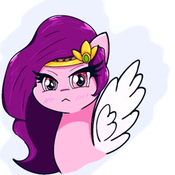 Size: 768x768 | Tagged: safe, artist:zeon_starlight, character:pipp petals, species:pegasus, species:pony, g5, >:<, bust, circlet, cute, pipp wings, solo