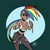 Size: 720x720 | Tagged: safe, artist:awdtwit, character:rainbow dash, species:human, g4, bandage, clothing, jeans, mohawk, ponytail, punk, solo