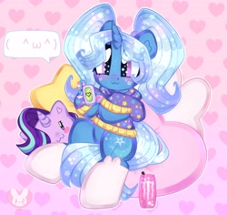 Size: 3700x3500 | Tagged: safe, artist:bunxxl, character:trixie, species:pony, species:unicorn, g4, chibi, color porn, cute, owo, pigtails, solo, twintails