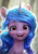 Size: 850x1200 | Tagged: safe, artist:assasinmonkey, character:izzy moonbow, species:pony, species:unicorn, g5, bust, gradient hair, happy, solo