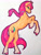 Size: 1920x2539 | Tagged: safe, artist:oneiria-fylakas, character:sunny starscout, species:earth pony, species:pony, g5, braid, coat markings, cutie mark, rearing, socks (coat marking), solo, unshorn fetlocks