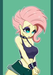 Size: 646x900 | Tagged: safe, artist:inkypuso, character:fluttershy, species:eqg human, g4, flutterpunk, shy