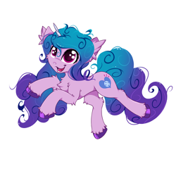Size: 2500x2500 | Tagged: safe, artist:rurihal, character:izzy moonbow, species:pony, species:unicorn, g5, chest fluff, cutie mark, ear fluff, gradient hair, izzybetes, solo, unshorn fetlocks