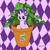 Size: 1900x1888 | Tagged: safe, artist:romulus4444, character:phyllis, character:starlight glimmer, species:philodendron, species:pony, species:unicorn, g4, art challenge, checkered background, cutie mark, duo, leaves, manechat, manechat challenge, plant, potted plant, simple background, size difference, smiling, terracotta, two-tone background