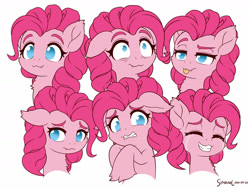 Size: 1280x960 | Tagged: safe, artist:symbianl, character:pinkie pie, species:earth pony, species:pony, g5, chest fluff, cute, expressions, snaggletooth, solo
