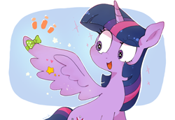 Size: 1280x880 | Tagged: safe, artist:nendo, character:twilight sparkle, character:twilight sparkle (alicorn), species:alicorn, species:pony, g4, bow, cute, female, smiling, solo, twiabetes
