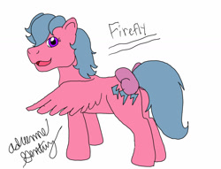 Size: 1280x979 | Tagged: safe, artist:wolfspiritclan, character:firefly, species:pegasus, species:pony, g1, female, mare, simple background, solo, white background
