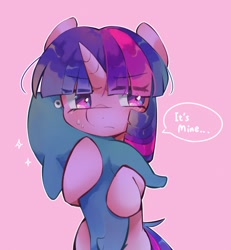 Size: 1108x1200 | Tagged: safe, artist:lexiedraw, character:twilight sparkle, character:twilight sparkle (unicorn), species:pony, species:unicorn, g4, cute, dialogue, plushie, solo, speech bubble, toy, twiabetes