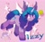 Size: 1993x1857 | Tagged: safe, artist:draw_the_stars, artist:drawtheuniverse, character:izzy moonbow, species:pony, species:unicorn, g5, chest fluff, cutie mark, ear fluff, gradient hair, izzybetes, solo, tennis ball, text, unshorn fetlocks