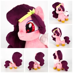 Size: 1079x1079 | Tagged: safe, artist:gingeraleplush, character:pipp petals, species:pegasus, species:pony, g5, adorapipp, circlet, collage, cute, cutie mark, photo, pipp wings, plushie, solo, unshorn fetlocks
