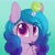 Size: 2000x2000 | Tagged: safe, artist:illusion_dx, artist:illusiondx, character:izzy moonbow, species:pony, species:unicorn, g5, blep, bracelet, bust, childproof horn, cute, gradient hair, horn, izzybetes, jewelry, solo, tennis ball, tongue out, unshorn fetlocks