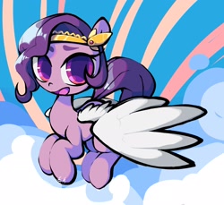 Size: 2048x1879 | Tagged: safe, artist:thatna4, character:pipp petals, species:pegasus, species:pony, g5, circlet, flying, pipp wings, solo, spread wings, wings