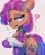 Size: 2122x2573 | Tagged: safe, artist:lexiedraw, character:sunny starscout, species:earth pony, species:pony, g5, braid, chest fluff, coat markings, confused, cutie mark, socks (coat marking), solo, unshorn fetlocks