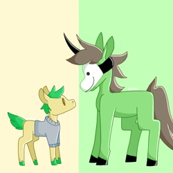 Size: 768x768 | Tagged: safe, artist:wiiiow3, species:earth pony, species:pony, species:unicorn, g4, brothers, clothing, colt, crossover, dream (dream smp), dream (mcyt), dream smp, duo, foolish (dream smp), foolish gamers, male, mask, mcyt, minecraft, ponified, stallion, sweater, youtube