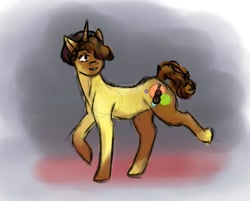 Size: 492x395 | Tagged: safe, artist:lookingforferet, species:pony, species:unicorn, g4, crossover, male, mcyt, minecraft, ponified, solo, wilbur soot, youtube