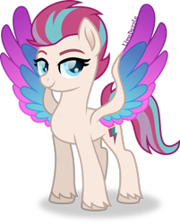 Size: 1920x2388 | Tagged: safe, artist:limedazzle, character:zipp storm, species:pegasus, species:pony, g5, colored wingtips, cutie mark, digital art, generation leap, multicolored wings, solo, spread wings, unshorn fetlocks, vector, wings