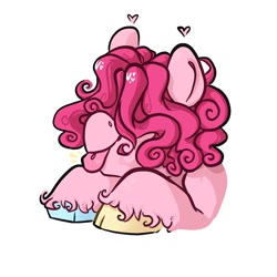 Size: 1200x1200 | Tagged: safe, artist:missusmousse, character:pinkie pie, species:earth pony, species:pony, g4, blep, bust, cute, hoof polish, solo, tongue out