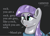 Size: 835x604 | Tagged: safe, artist:@cameron, derpibooru original, edit, character:maud pie, species:earth pony, species:pony, episode:maud pie, g4, my little pony: friendship is magic, bust, cross-eyed, digital art, female, looking at something, mare, quote, rock, simple background, solo, talking, text